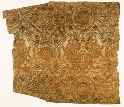 Fragment with Wrestling Lions and Harpies by Unbekannt Unbekannt